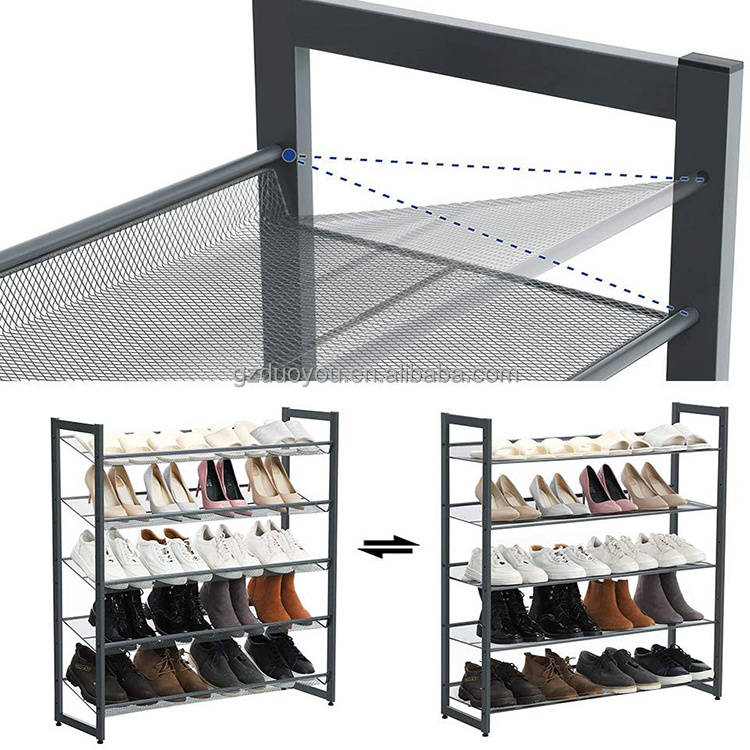 Premium Adjustable Shoe Storage Racks with Sturdy Metal Cabinet for Home Organization and Space Saving