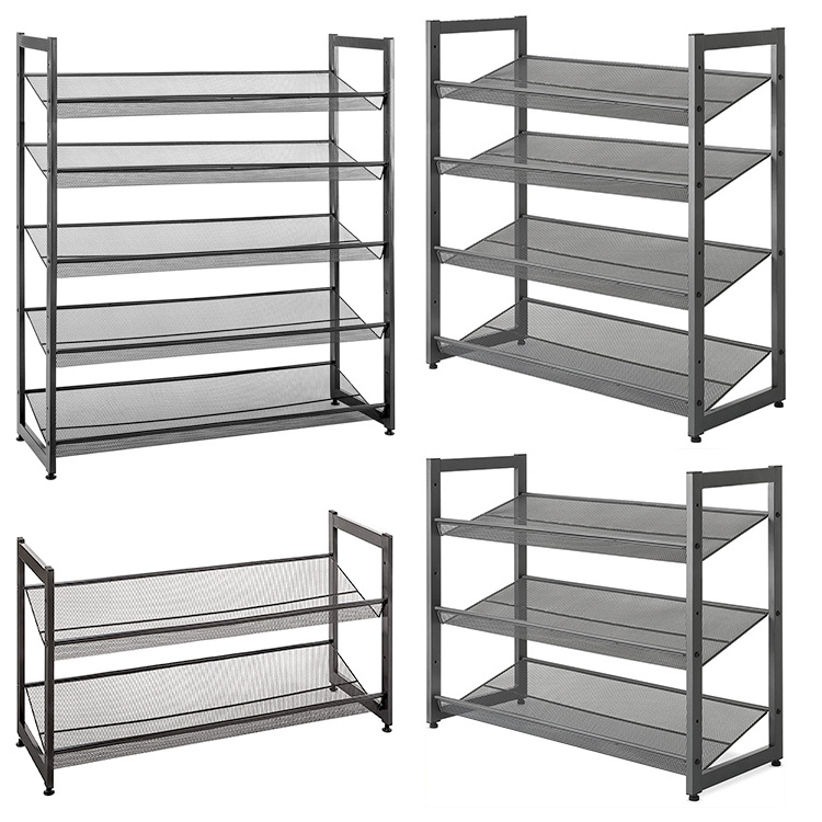 Premium Adjustable Shoe Storage Racks with Sturdy Metal Cabinet for Home Organization and Space Saving