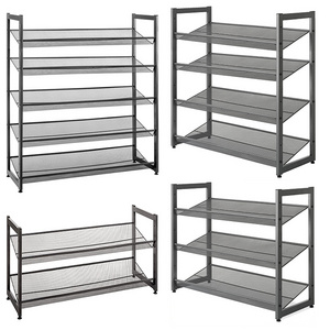 Premium Adjustable Shoe Storage Racks with Sturdy Metal Cabinet for Home Organization and Space Saving