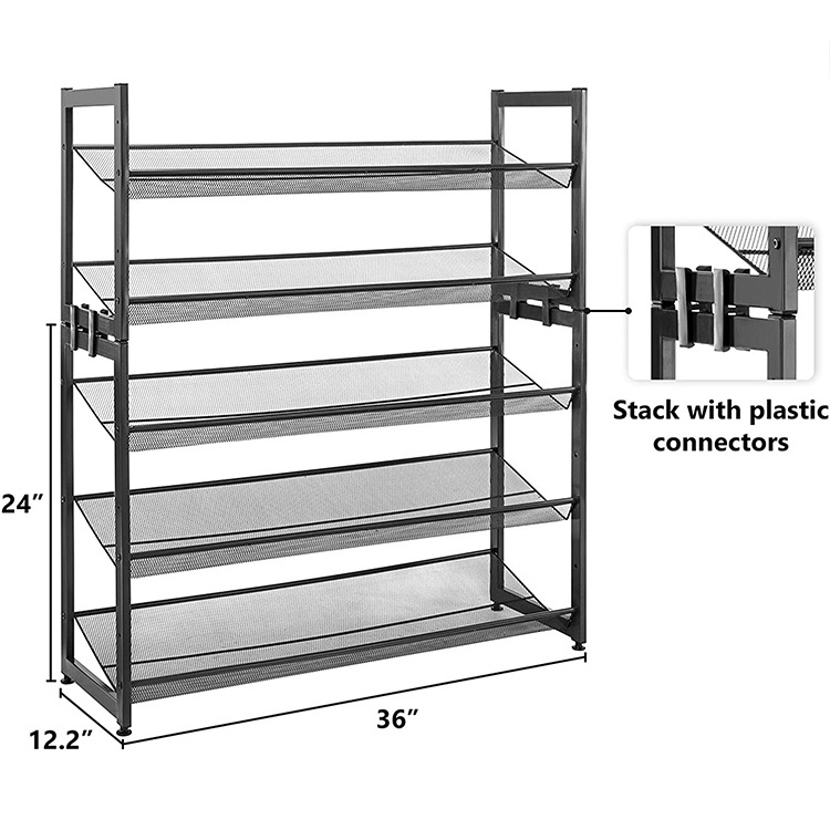 Premium Adjustable Shoe Storage Racks with Sturdy Metal Cabinet for Home Organization and Space Saving