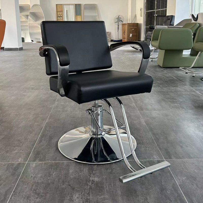 Modern black hair salon furniture barber chair synthetic leather barbershop hair spa barber chair