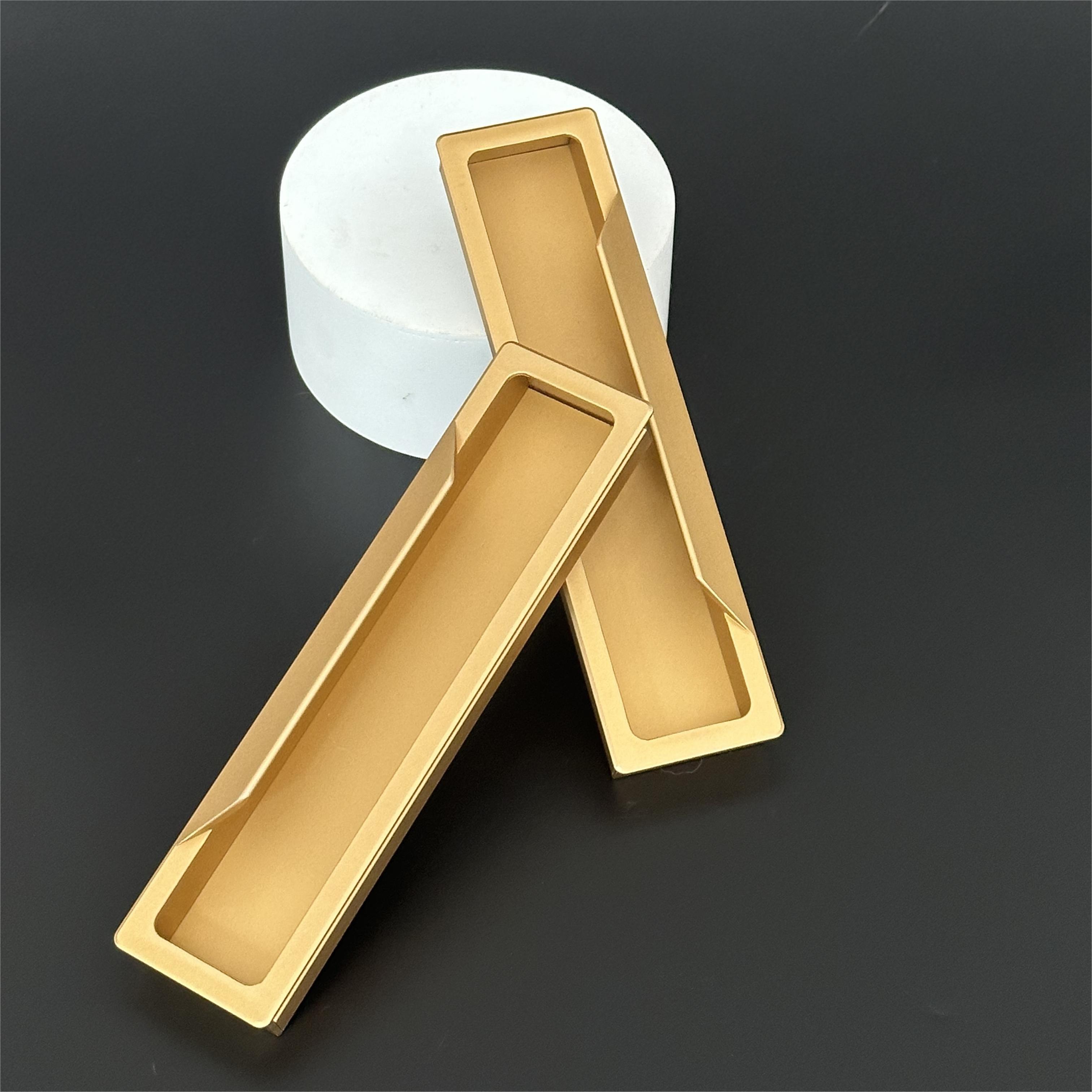 Manufacturer Aluminum Hidden Drawer Hardware Kitchen Cabinet Door Pull Handles Gold Drawer Handle