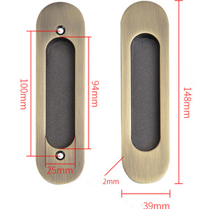 Built-in sliding door handle concealed door pairing clasp recessed invisible handle