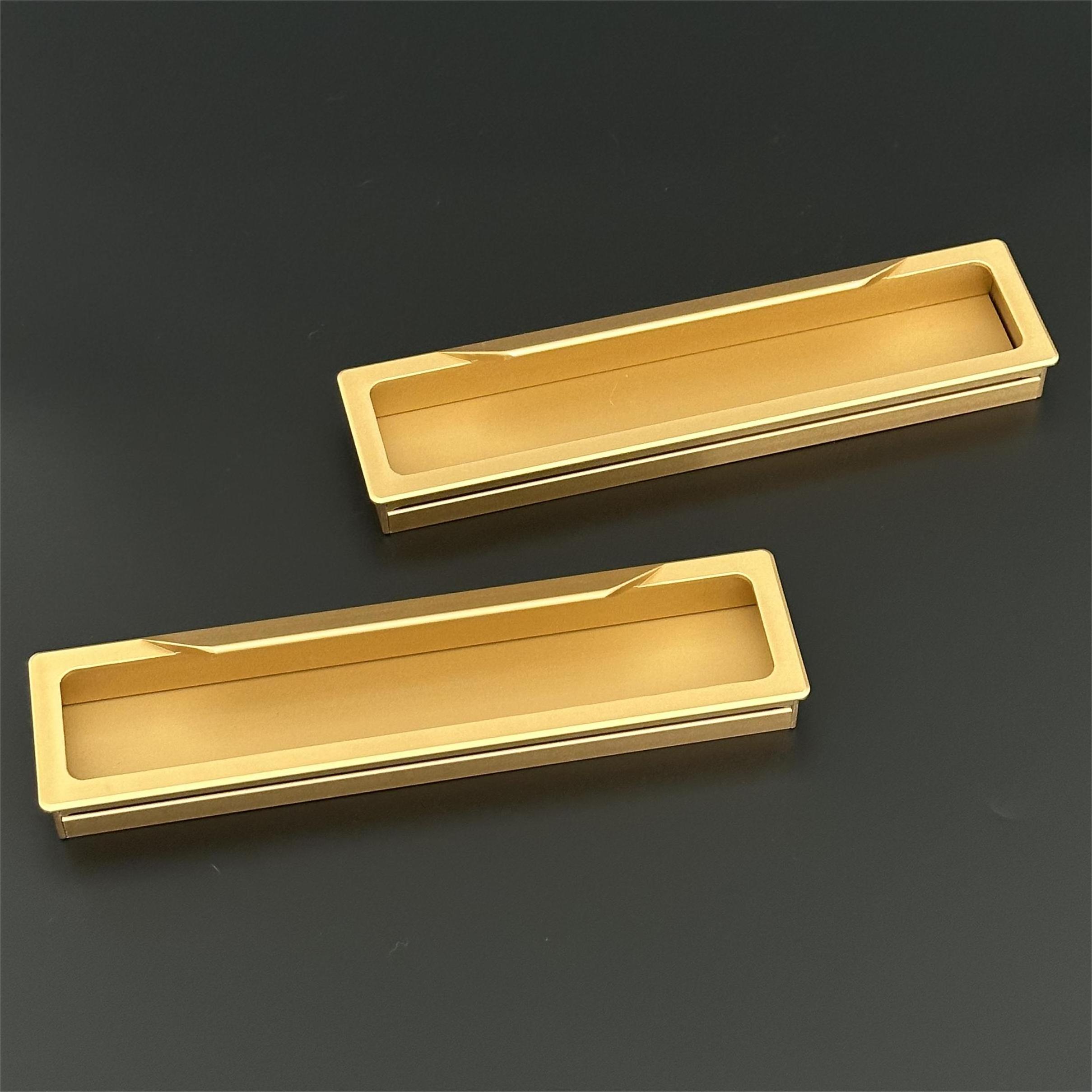 Manufacturer Aluminum Hidden Drawer Hardware Kitchen Cabinet Door Pull Handles Gold Drawer Handle