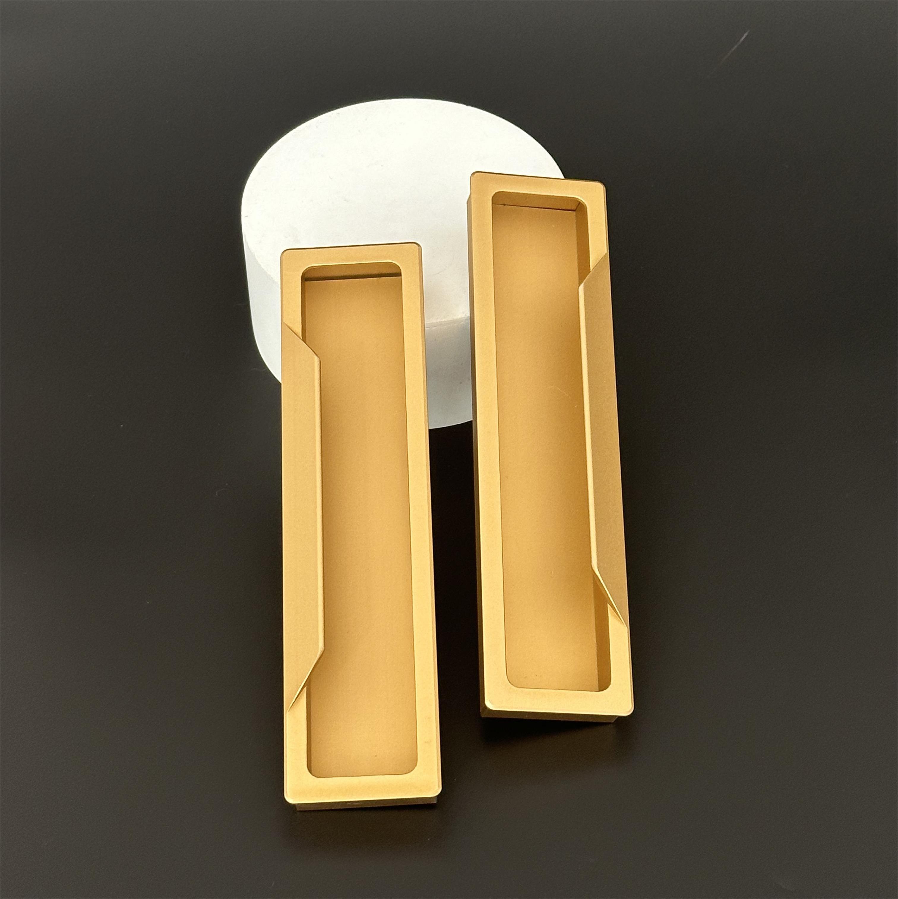 Manufacturer Aluminum Hidden Drawer Hardware Kitchen Cabinet Door Pull Handles Gold Drawer Handle