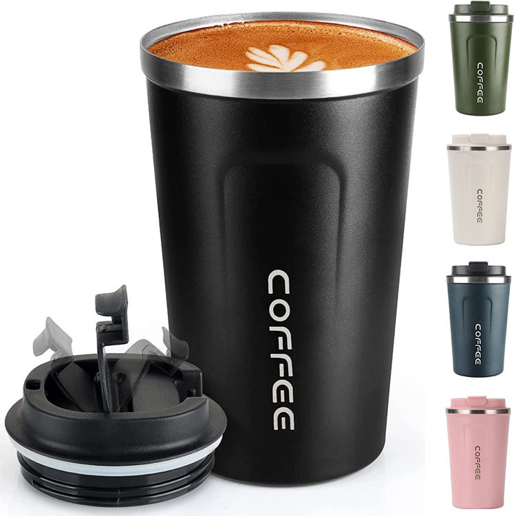 Custom Logo Leak-Proof Outdoor Stainless Steel led Lid thermal Travel Coffee Cup digital Thermo Vacuum Insulated coffee Mugs