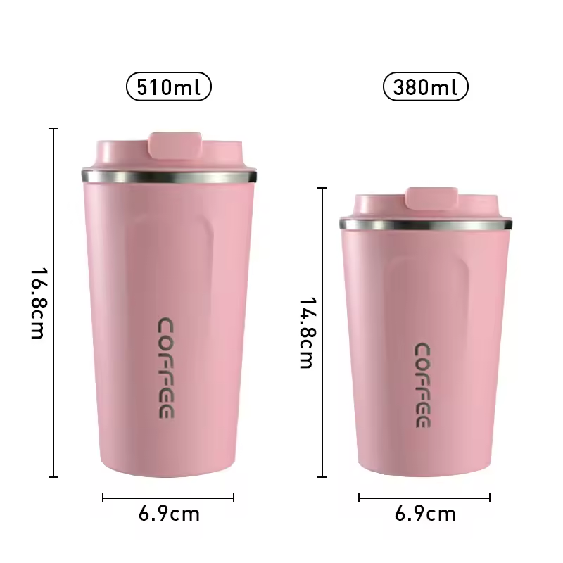 Custom Logo Leak-Proof Outdoor Stainless Steel led Lid thermal Travel Coffee Cup digital Thermo Vacuum Insulated coffee Mugs