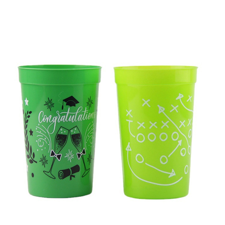 Customized Personalized Reusable Wedding Party Event Plastic Cups Portable Eco-Friendly Food Grade Stadium Cups