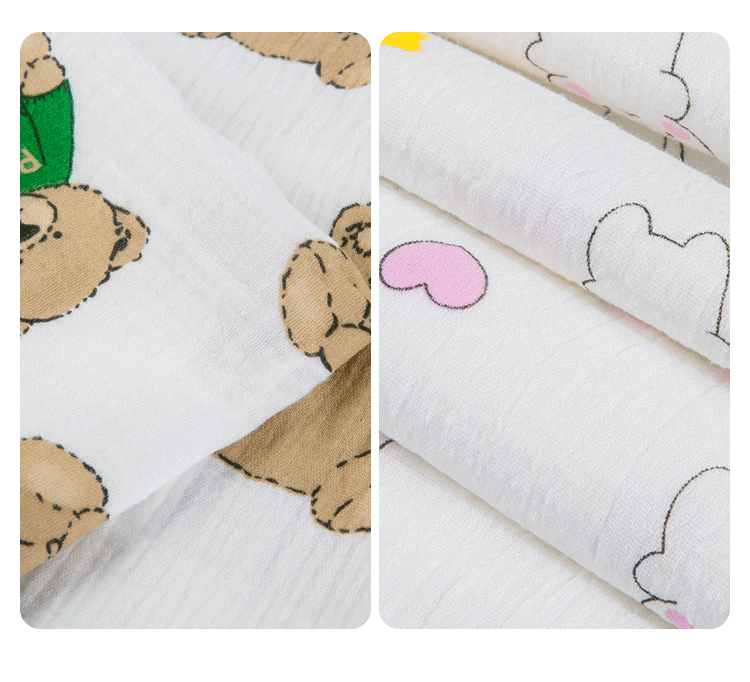 Hot Selling Top Quality 100% Cotton Plain Double Layer Use Printed Muslin Fabric For Clothes Dressing