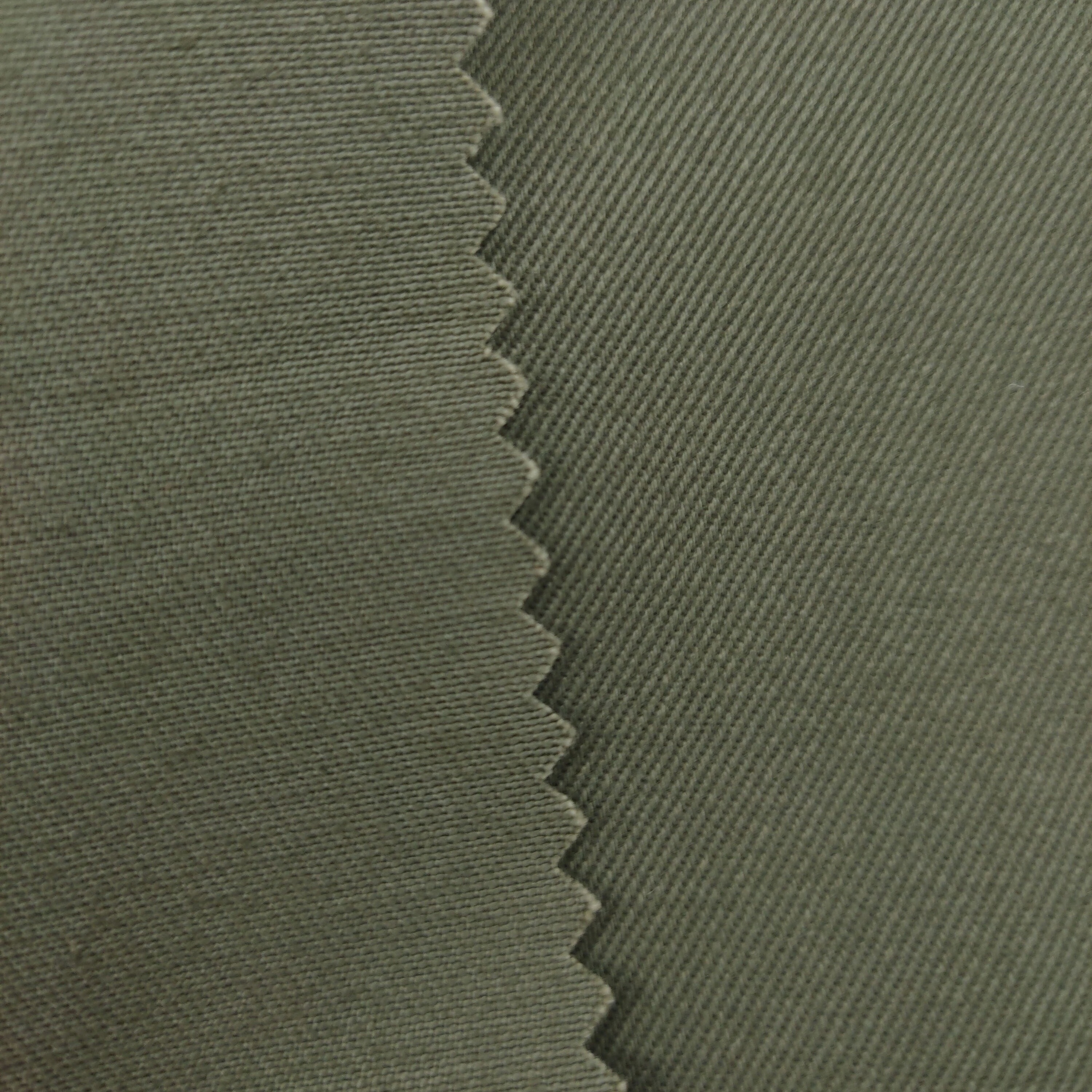 Custom 98 cotton 2 spandex stretch elastane brushed twill khaki fabric