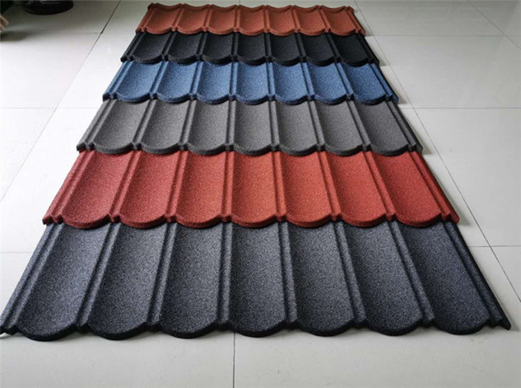 China Roof Tile Roofing Sheet Galvalume Stone Color Coated Metal Roof Tiles