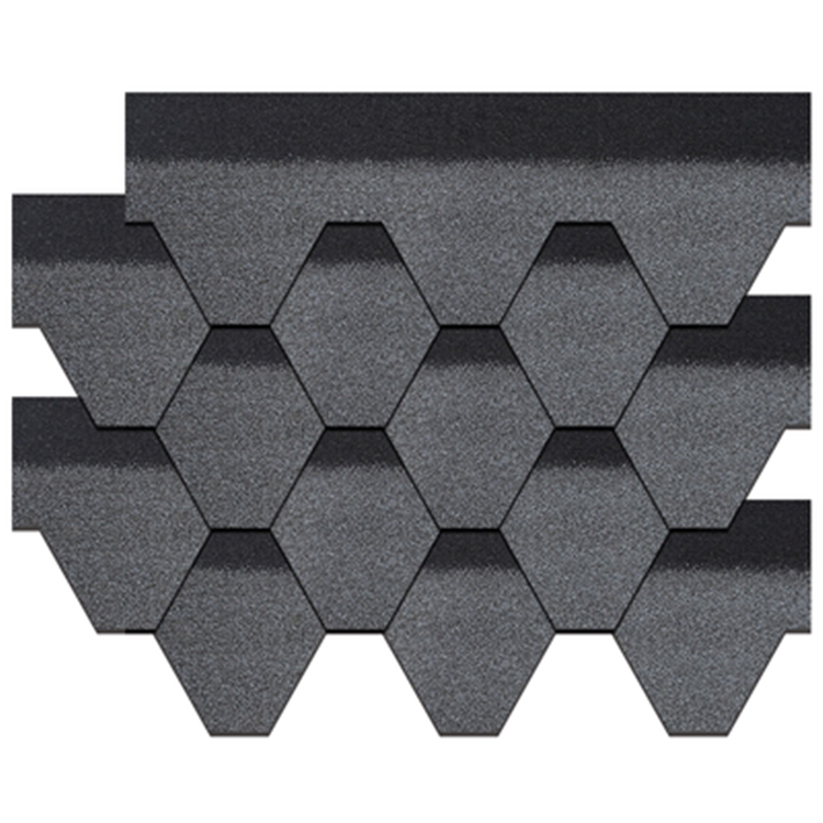 Cheap Villa Roof Tiles Chinese Hexagonal Fiber Asphalt Shingle