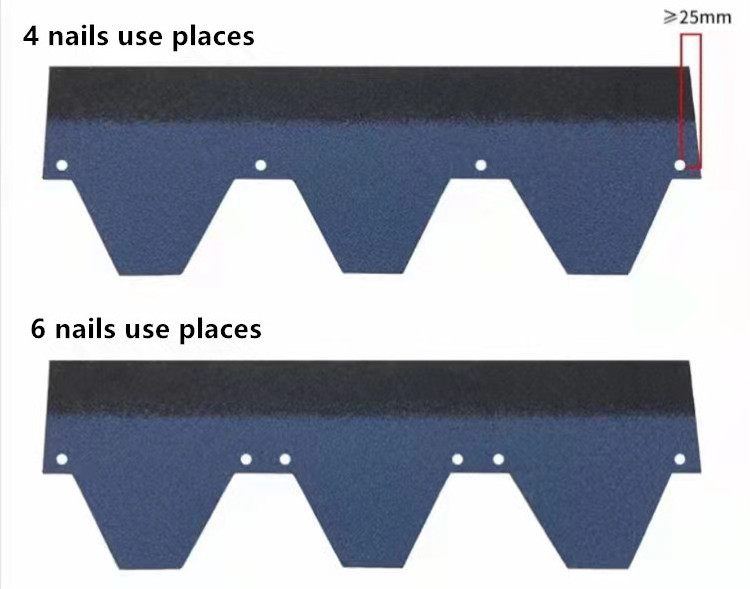 Building Hexagonal Fiber Asphalt Shingles South Korea Standard