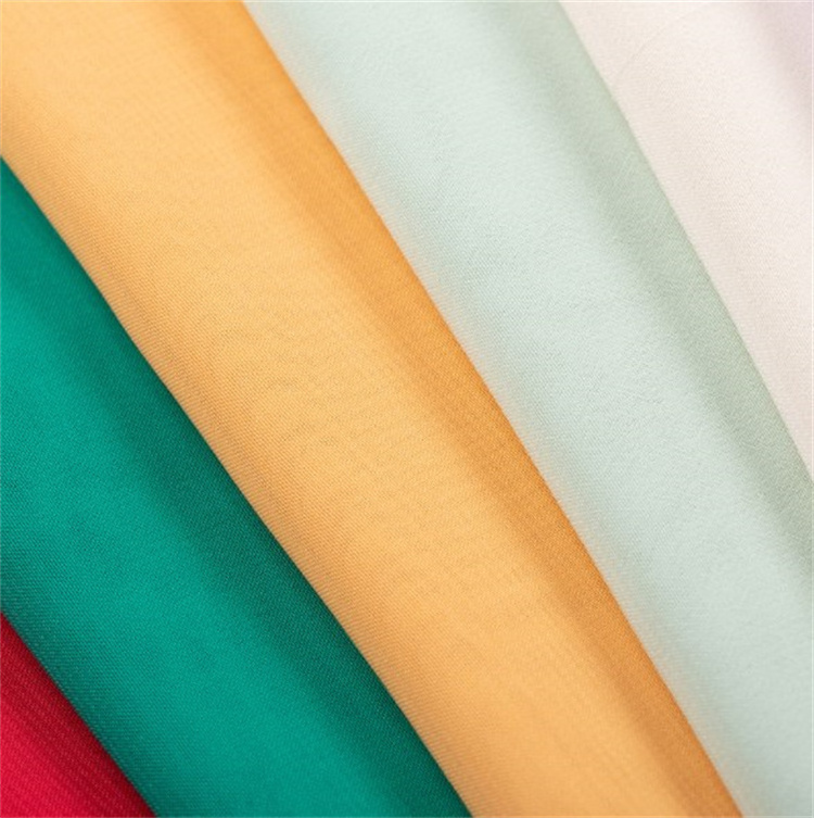 Breathable Multicolor Plain Lining Skin-friendly Bottom 100d Polyester Chiffon Girls Dress Fabric wallpaper