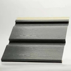 Double 5D Exterior Siding No Paint Pvc Wall Panels Dark Grey