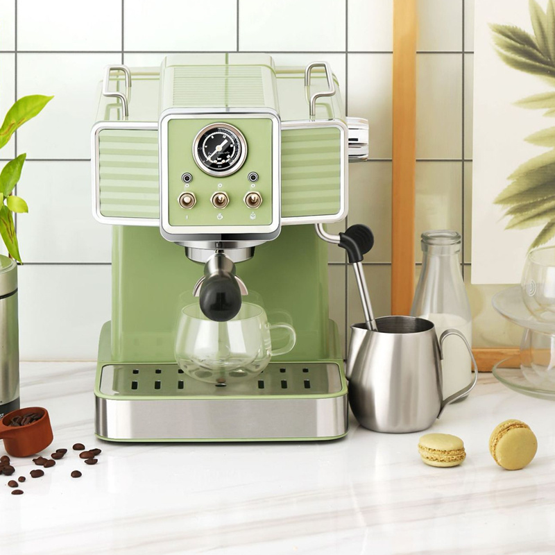 Retro Classic Style Commercial Household Espresso Coffee Maker Machine For Cappuccino Latte Mocha