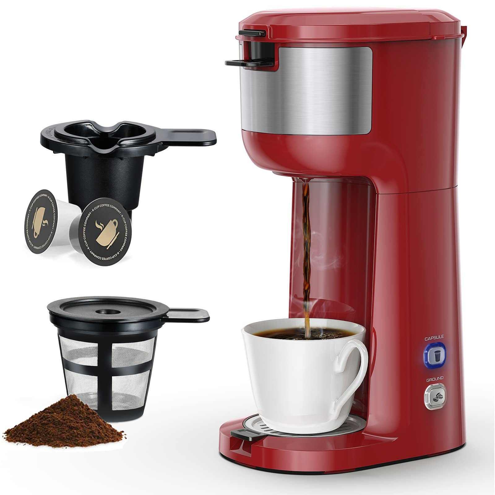 Portable Small Multi Home Hotel Travel Single-serve K Cup Capsule Brewing Coffee Maker