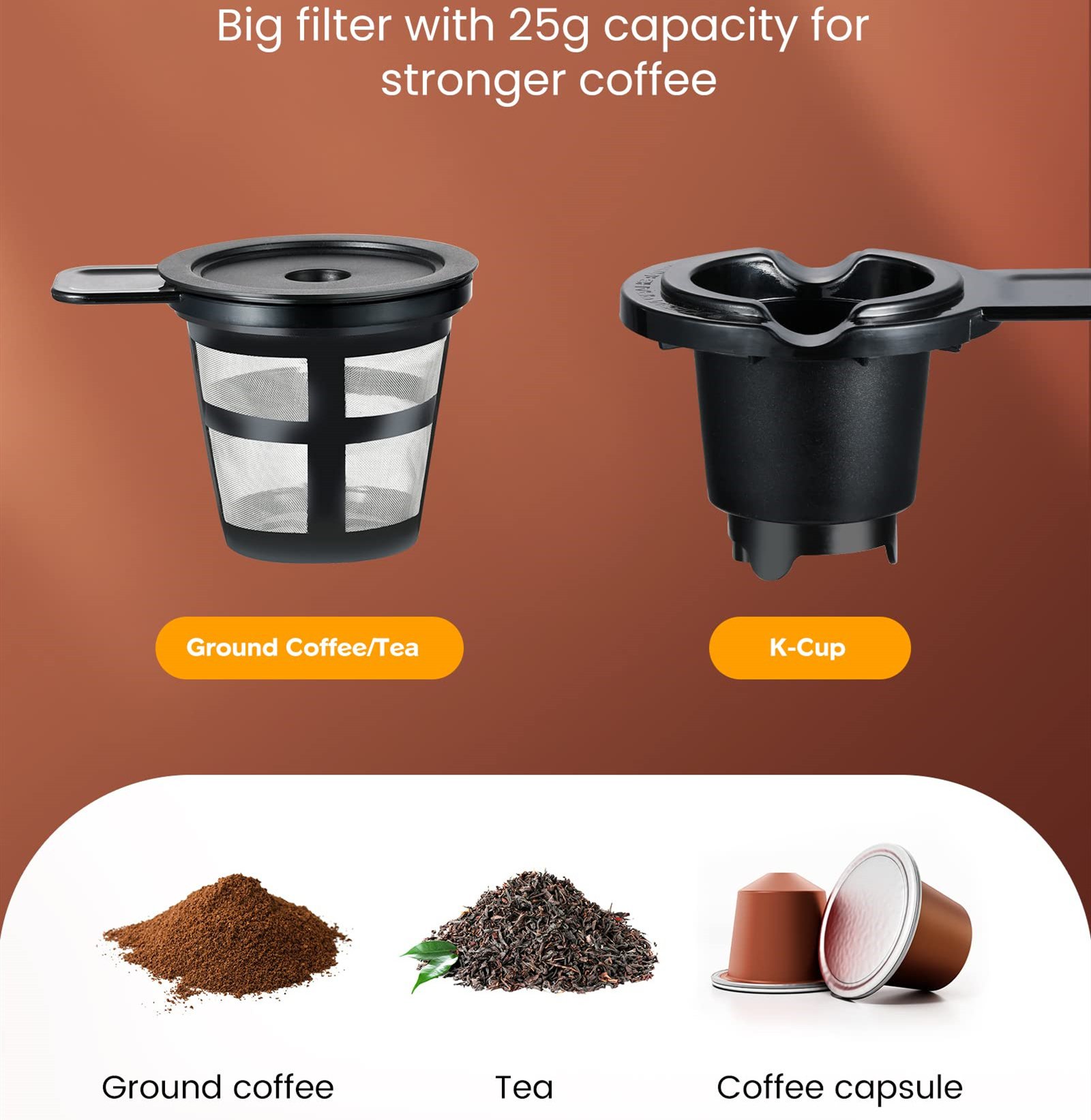 Portable Small Multi Home Hotel Travel Single-serve K Cup Capsule Brewing Coffee Maker