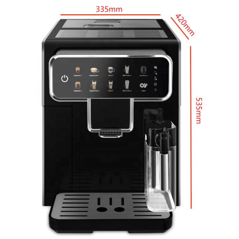 1350W Touch ScreenHousehold Fully Automatic Espresso Coffee Making Machine With Grinder