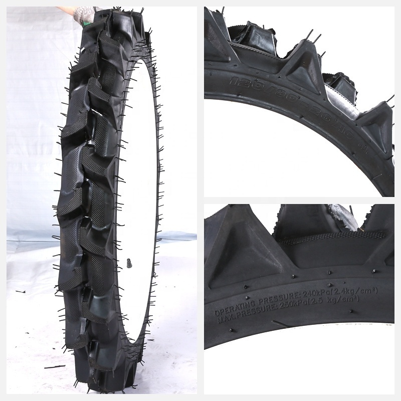 940mm * 120mm agricultural high-quality tractor tyres, 120/90-26 tyres with inner tube and rim