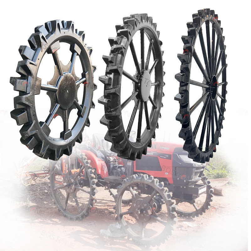 Agricultural Tractor mounted power sprayer iron solid wheels airless tires with rim