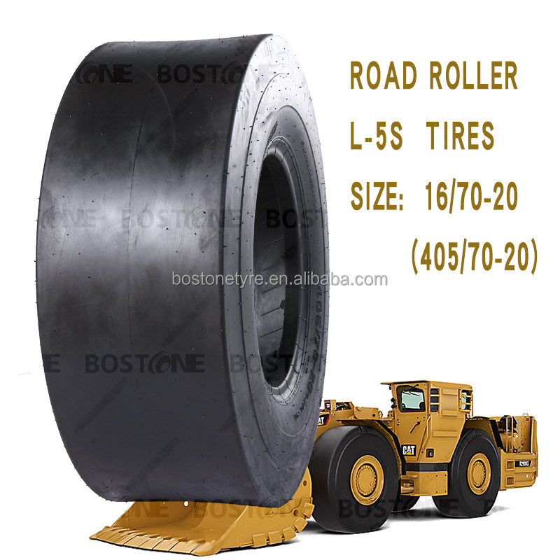 Nylon  Road Roller tires 16/70-20 Smooth pattern off road grader tyres 14/70-20