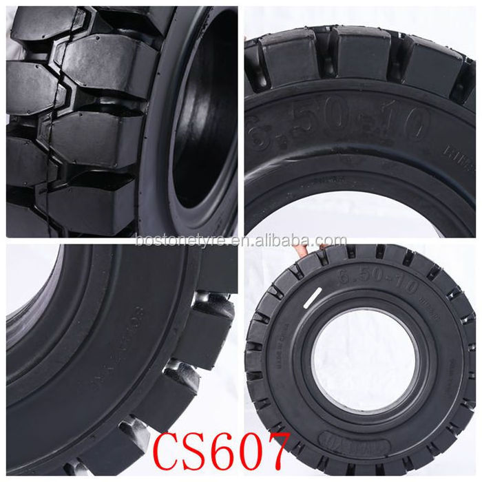 Bostone Solid Tire For Forklift 5.00-8 Natural Tire High Specification Bearing Strength Using For Toyota Heli Clark Forklift