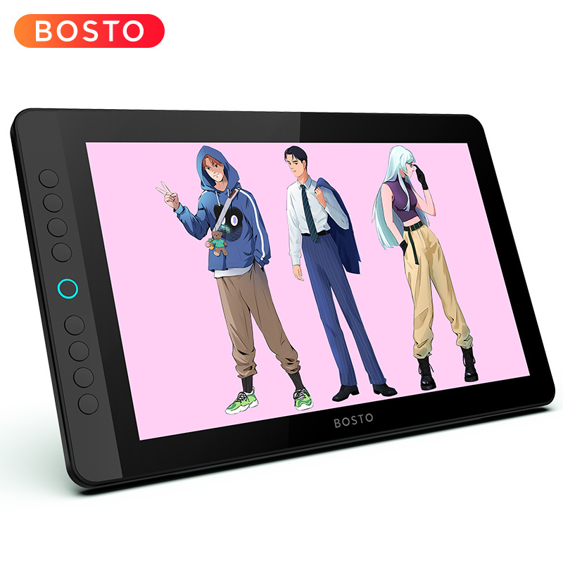 BOSTO BT-13HDK-T 13.3-Inch Touch Screen Digital Graphic Drawing Tablet Monitor Interactive Pen Display Multiple Colors USB