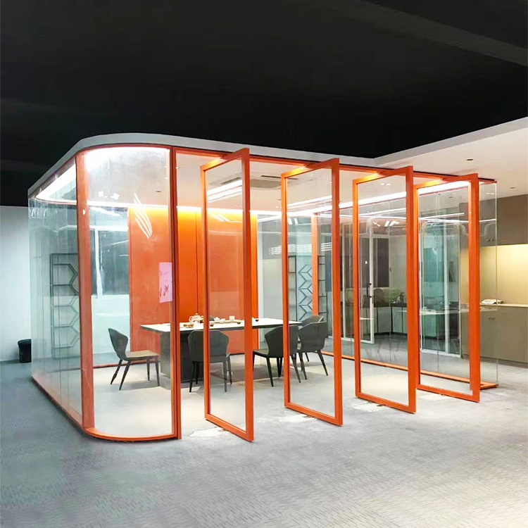 Modular Used Aluminum Explosion Proof Glass Office Partition Wall With Workstation Room Divider Panel