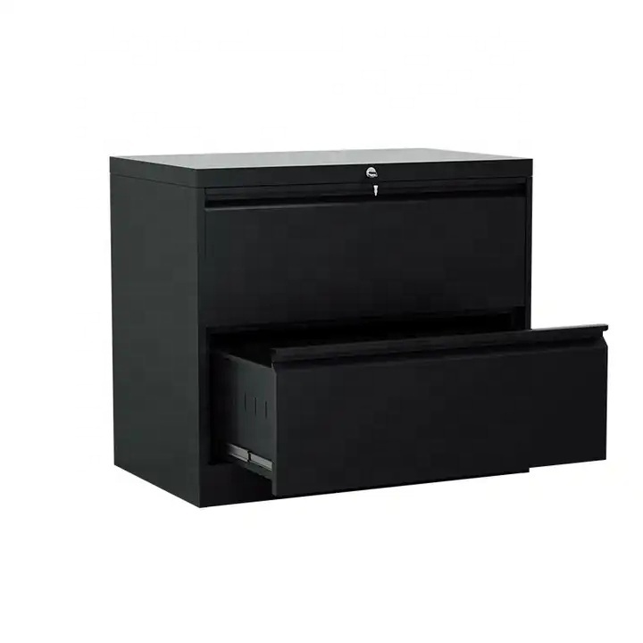 2-4 Drawer Cabinet Office Lockable Lateral Vertical Filing Drawers Storage With Safety Bar Lock Stainless Steel file cabinet