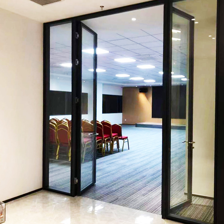 Aluminium Frame Tempered Glass Partition Wall Meeting Room High Partition Office Glass Partition