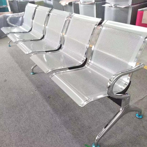 Metal Frame Airport Waiting Chair For Public Area Stainless Steel 1.2mm Beam Comfortable Public Waiting Chair