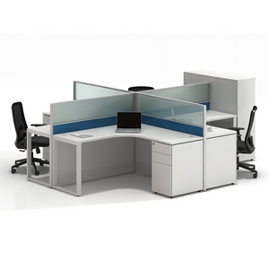 Workstation Desk Modern Office Commercial Furniture Screen Desk Office Partition Workstation Compartment 4 People Office Desk