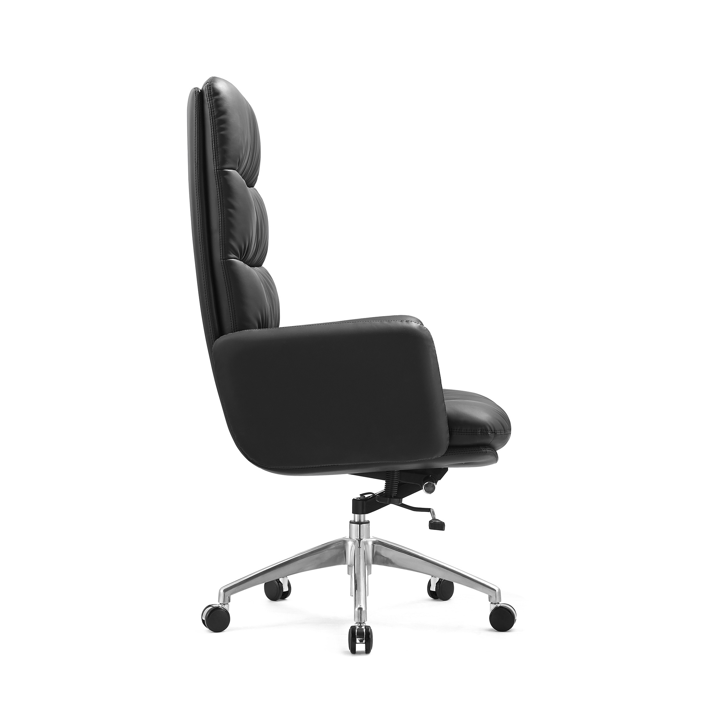 Modern simple comfortable sitting boss chair grey leather office chair