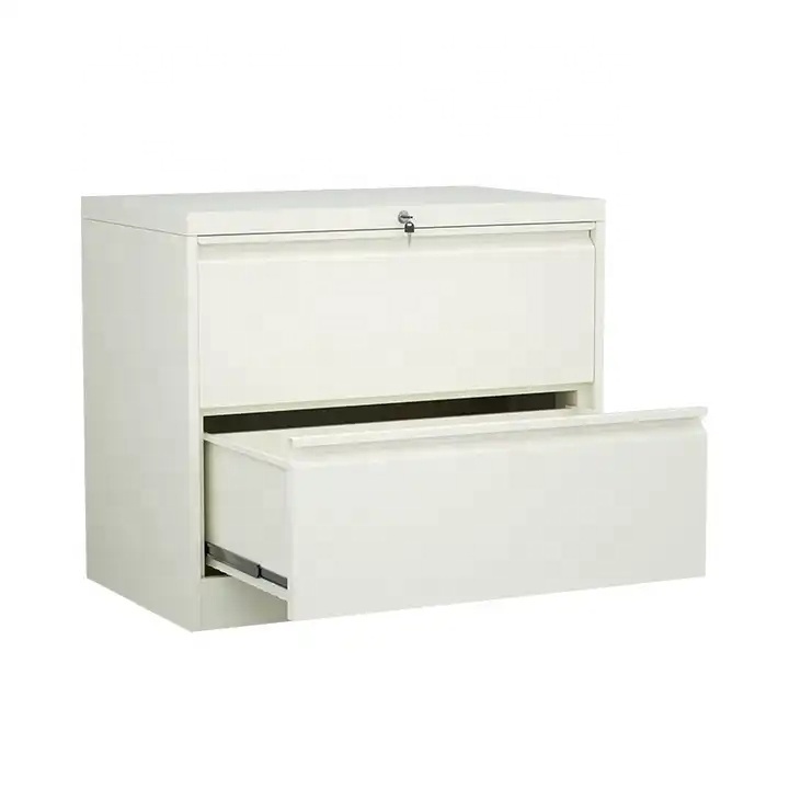 2-4 Drawer Cabinet Office Lockable Lateral Vertical Filing Drawers Storage With Safety Bar Lock Stainless Steel file cabinet