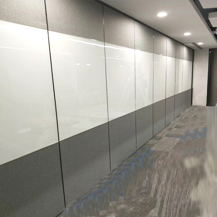 Customization Aluminium Frame Office Glass Partition Double Glazed Sliding Divider Wall Movable Aluminum Glass Partition