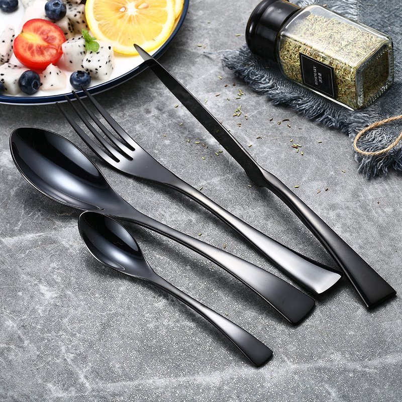 Colorful stainless steel kids cutlery set spoon and fork for baby