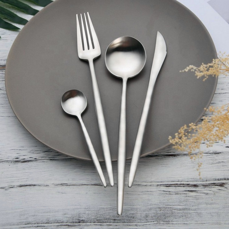 Portugal Titanium Four-piece Set Spoon Chopsticks Party Tableware Set Knife And Fork Stainless Steel Cutlery Set