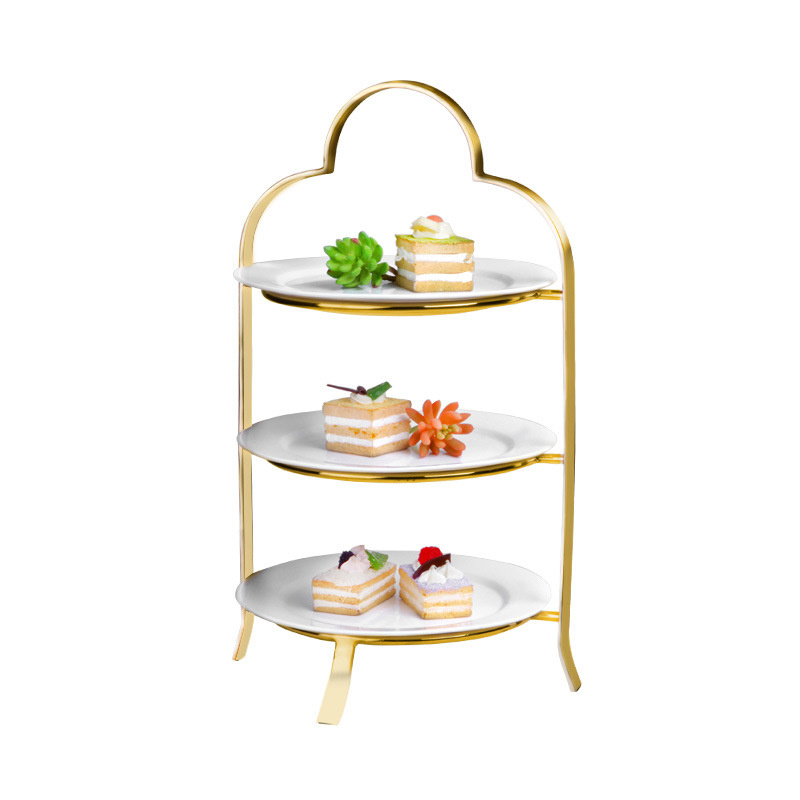 3 tier cake holder stand, stainless steel display stand for cupcake dessert fruit-3 tier party buffet serving tray/ platter rack