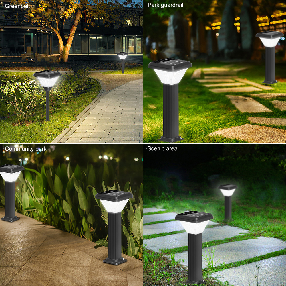 Bosun New Pattern Design Waterproof LED Solar Garden Outdoor Landscape Lawn Ground Pathway Stake Light Solar Garden Light