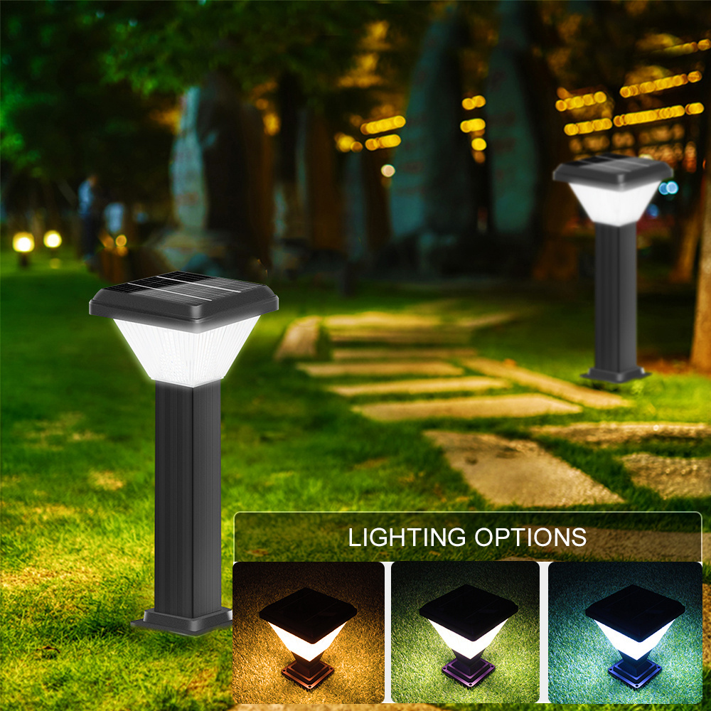 Bosun New Pattern Design Waterproof LED Solar Garden Outdoor Landscape Lawn Ground Pathway Stake Light Solar Garden Light