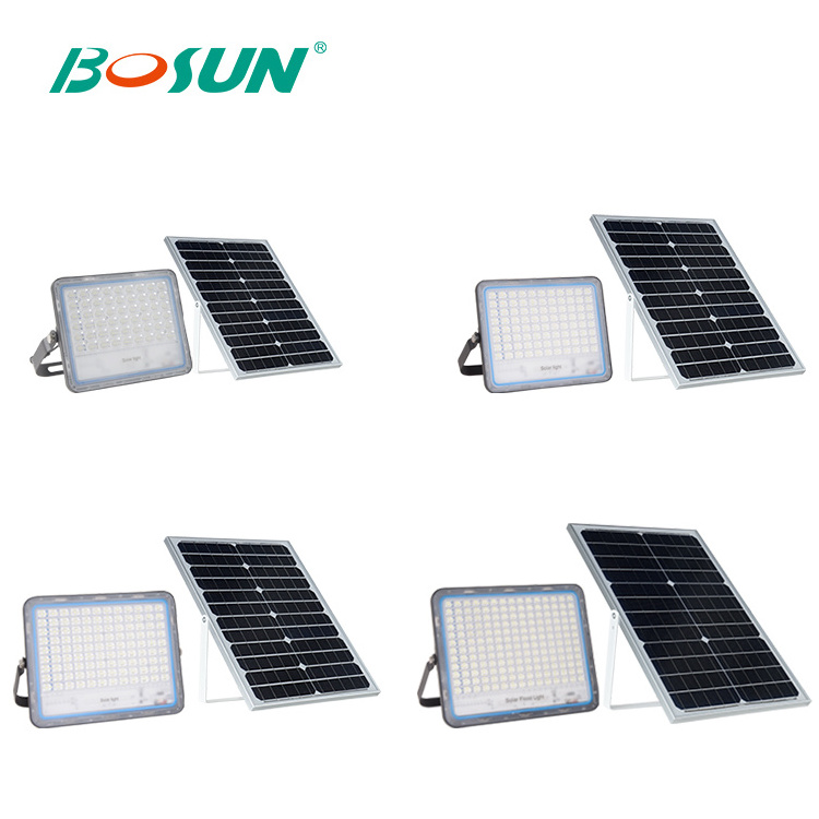 BOSUN High brightness IP65 dimmable smd 40 60 100 200 300 watt led solar floodlight