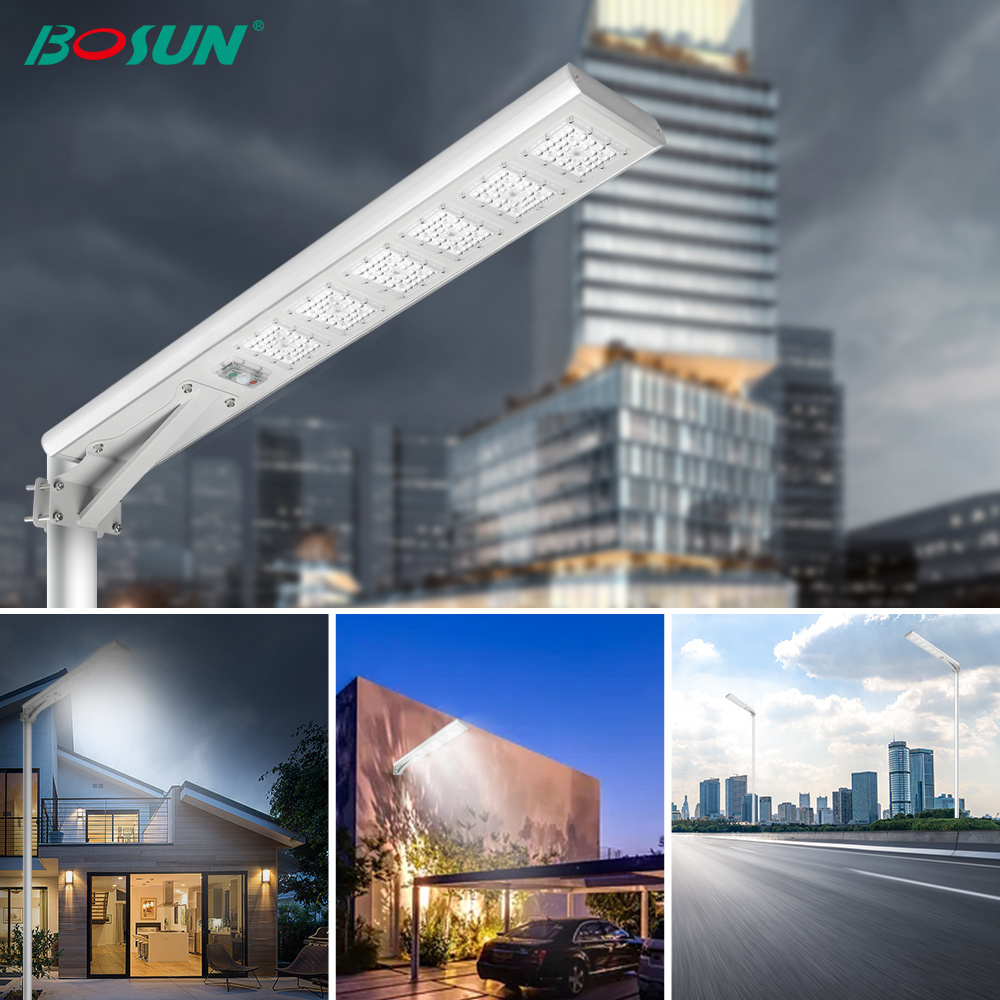 BOSUN Integrated All In One Solar Led Street Light Outdoor Lighting 100W 120W 150W 180W LED Solar Street Light