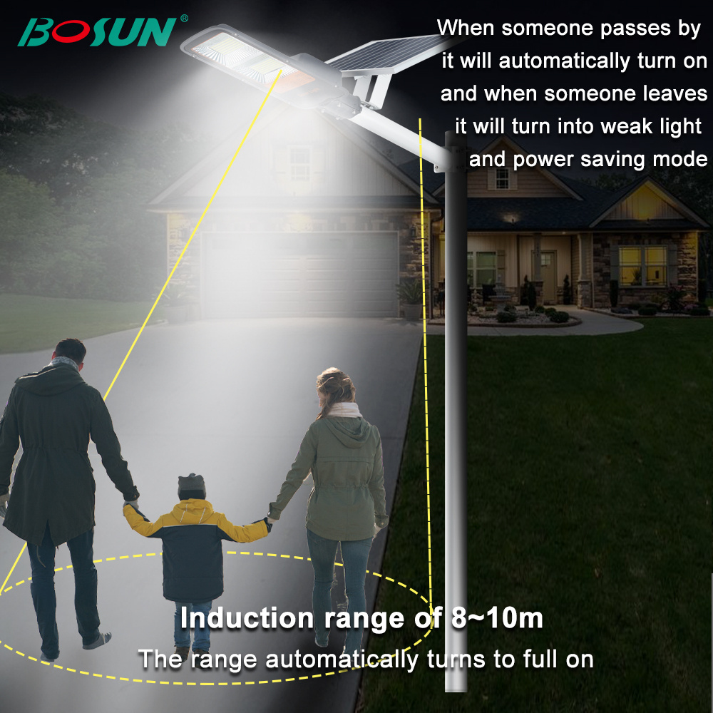 Bosun split type high lumen waterproof ip65 led 300w solar street light lights outdoor solar street light