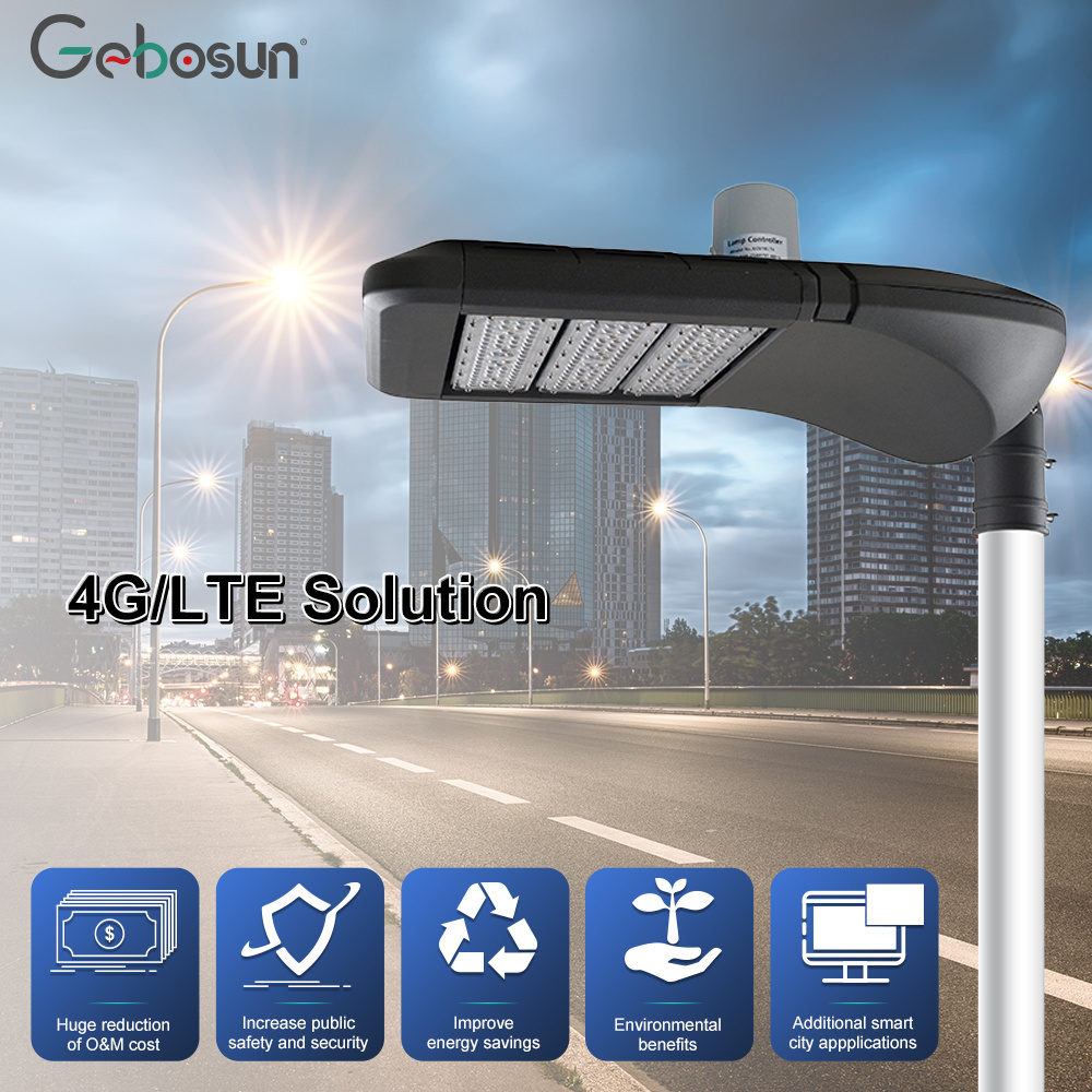 Gebosun Outdoor Smart Controller Intelligent Smart Street Light With 4G Solution