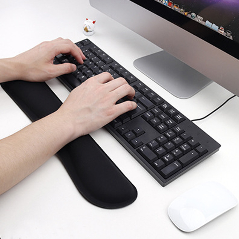 Natural Rubber Custom Ergonomic Sets Memory Foam Keyboard Wrist Rest Pad With Gel Wrist Rest Support