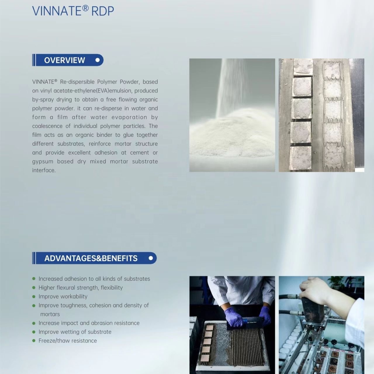 redispersible latex powder tile cement/building glue redispersible polymer powder price VAE VINNATE rdp powder