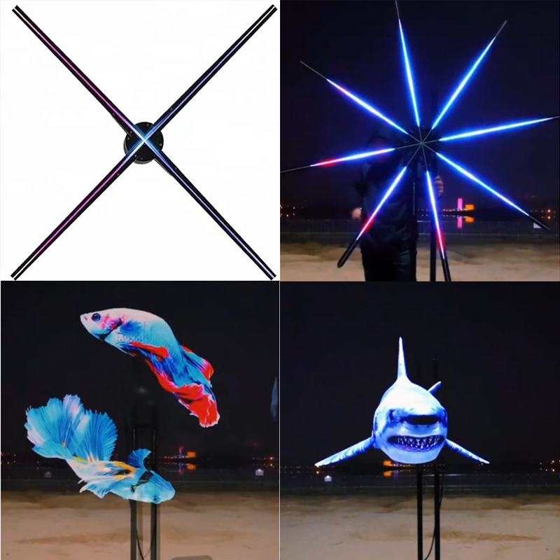 3d Holographic fan for Advertising Display Display 65cm 100cm Projector 3D Hologram fan of Botai factory price Hologram fan