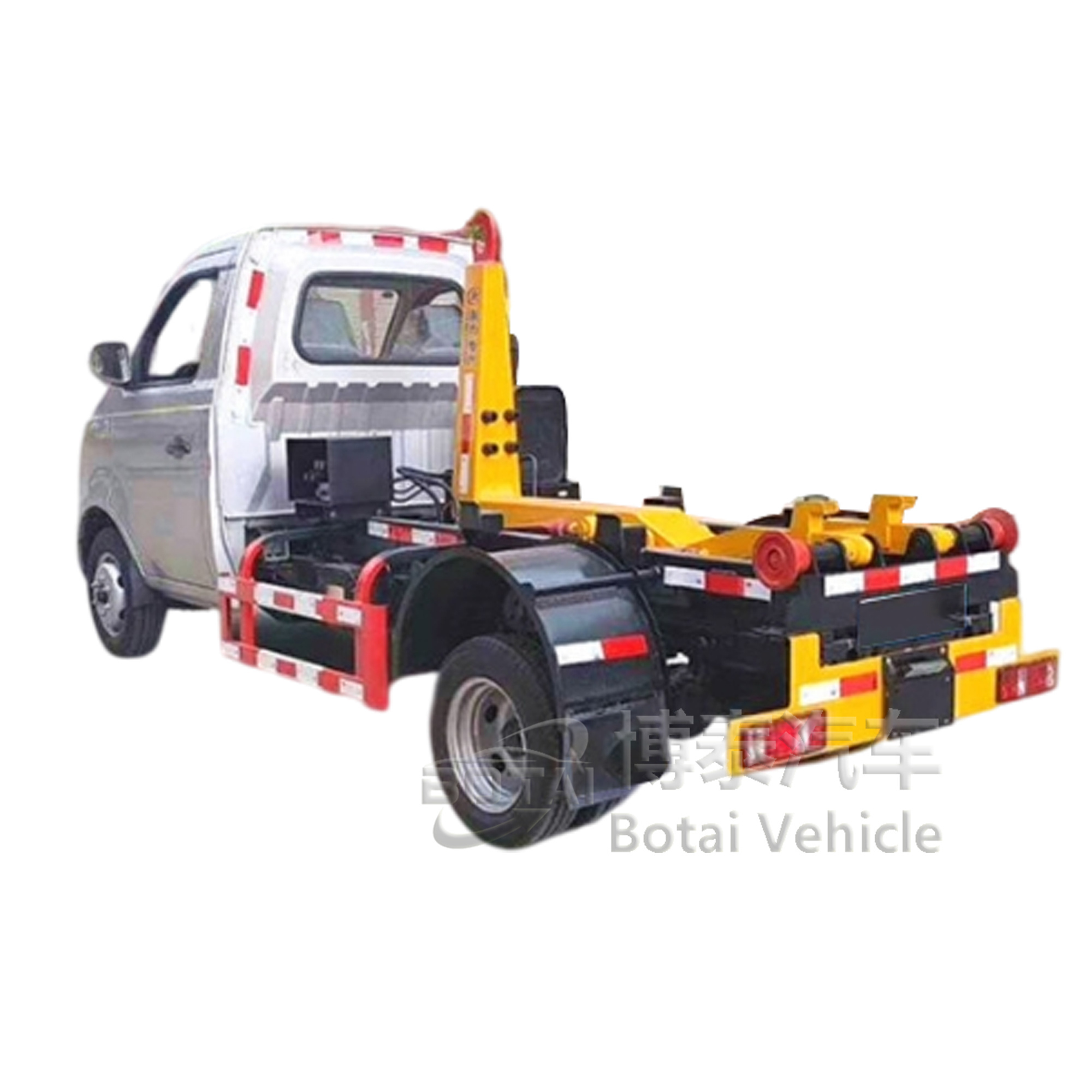 Hook arm garbage truck3ton upper body structure hook lift arm garbage truck mini roll off container garbage truck