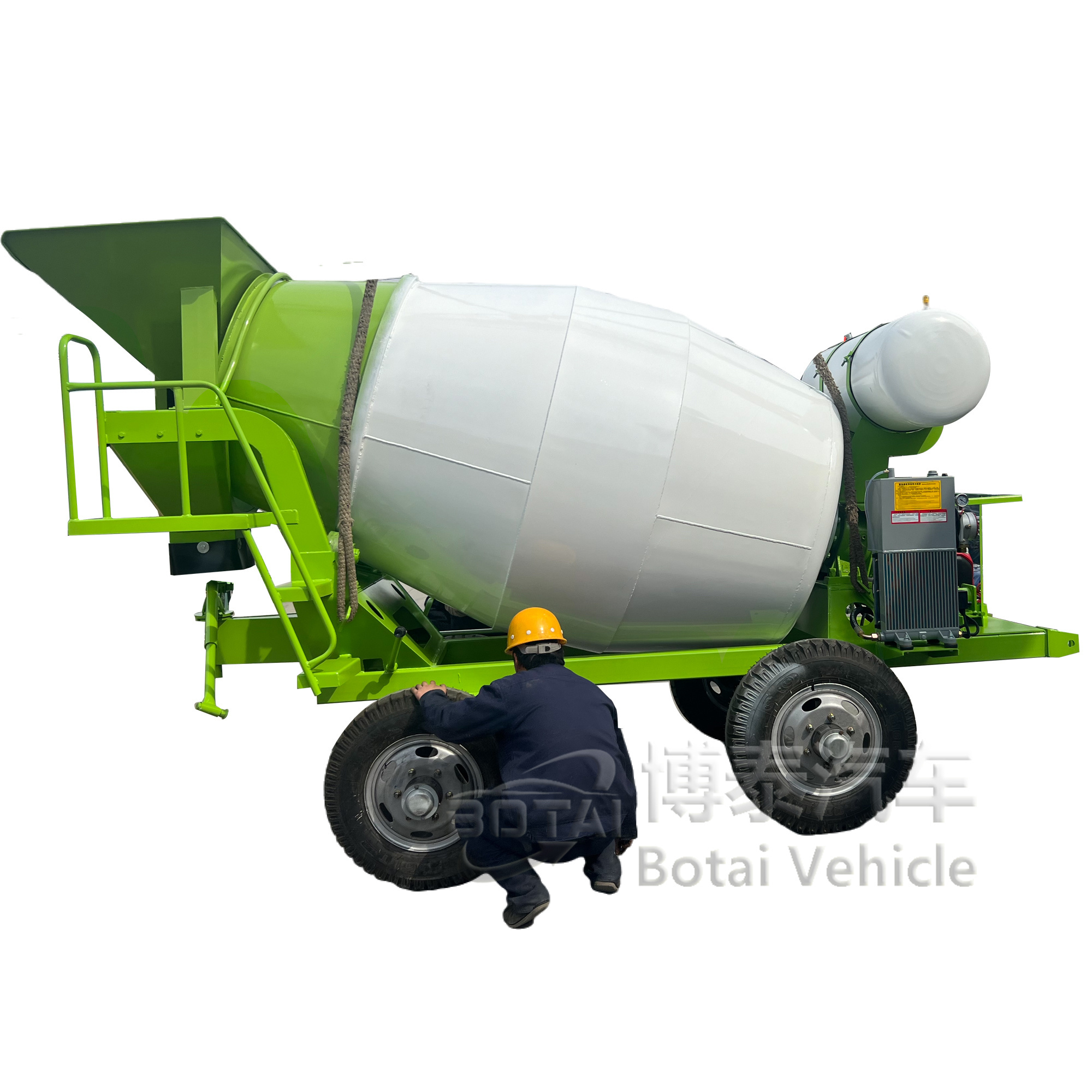 Epa Power Premixed Concrete Mixer With Trailer 1 Cbm 2 Cbm 3 Cbm  3 Ton Utility Car Trailers